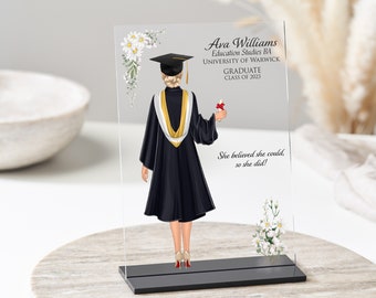 Personalised Graduation Gift, Graduation Plaque, Graduation Gift for Daughter, Graduation Gift for Her, Masters Degree, Graduation Plaque
