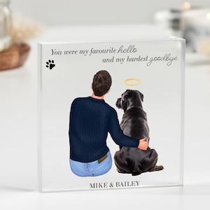 Regalo conmemorativo para mascotas, retrato de perro con perro, regalo para mejores amigos, regalo de recuerdo para perros, regalo para mamá de perro, regalo para el día de la madre, pérdida de mascotas