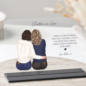 Bloc acrylique, cadeau personnalisé pour belle-soeur, belle-soeur, belle-sœur