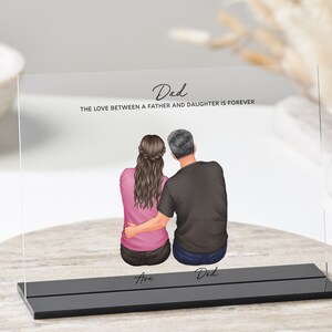 Gepersonaliseerd cadeau papa, verjaardagscadeau papa, gepersonaliseerd cadeau voor papa, vader en dochter print citaat, vaderdagcadeau, papa acrylplaat