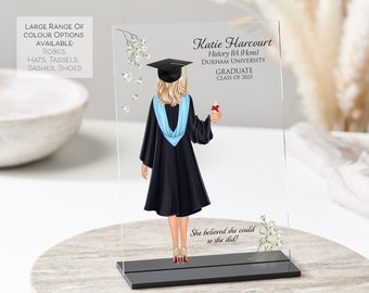 Graduation Gifts for Her, Gift for Daughter, Granddaughter, Class of 2023, College Grad, Best Friend Congratulations, Masters Acrylic Plaque