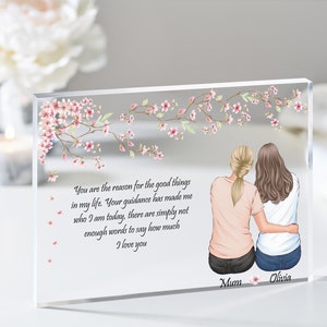 Geschenk für Mama | Mama Geburtstagsgeschenk | Geschenk für Mama | Personalisierte Plakette von Tochter | Mutter Tochter Plakette | Geschenk für Sie