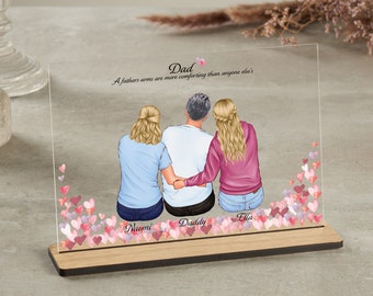 Fathers Day Gifts, Personalised Gift for Dad from Daughter, Father's Day, Custom Portrait, Dads Birthday Unique Gift, Acrylic Plaque