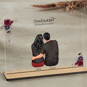 Soulmates till death do us part print, Goth couple, Occult couple, Goth Love, Gift for goth boyfriend, Gift for goth girlfriend, Gothic love