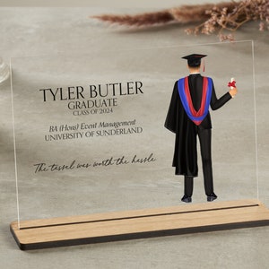 Regalo di laurea per lui / Targa acrilica di laurea / Regalo di laurea personalizzato / Regalo di laurea per figlio, fratello, nipote / Pergamena