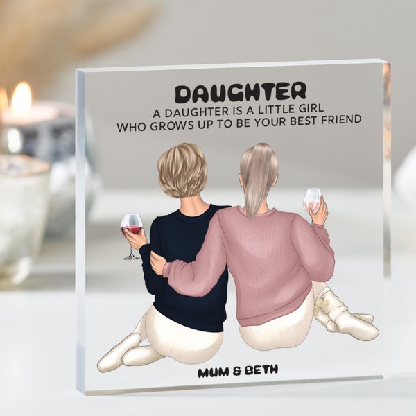 Personalised Gift for Daughter, Birthday Gift for Daughter, Gifts for Daughters, Christmas Gift for Daughter, Gifts from Mum, Acrylic Block