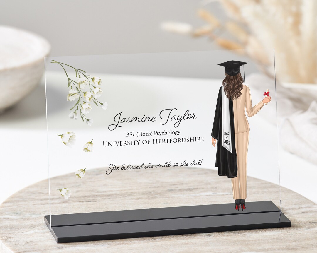 Graduation Gift for Her | Graduation Acrylic Plaque | Elegant ...