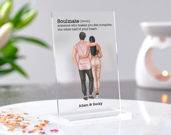 Couples Gift Plaque with Stand | Anniversary Gift | Couples Gift | Boyfriend Gift for Him |Girlfriend Gift for Her | Couples Plaque |