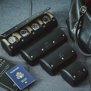 Watch Roll Leather Watch Roll Travel Case Men Travel Watch Box Travel Watch Case Leather Watch Roll Organizer Watch Travel Case Gift for Him