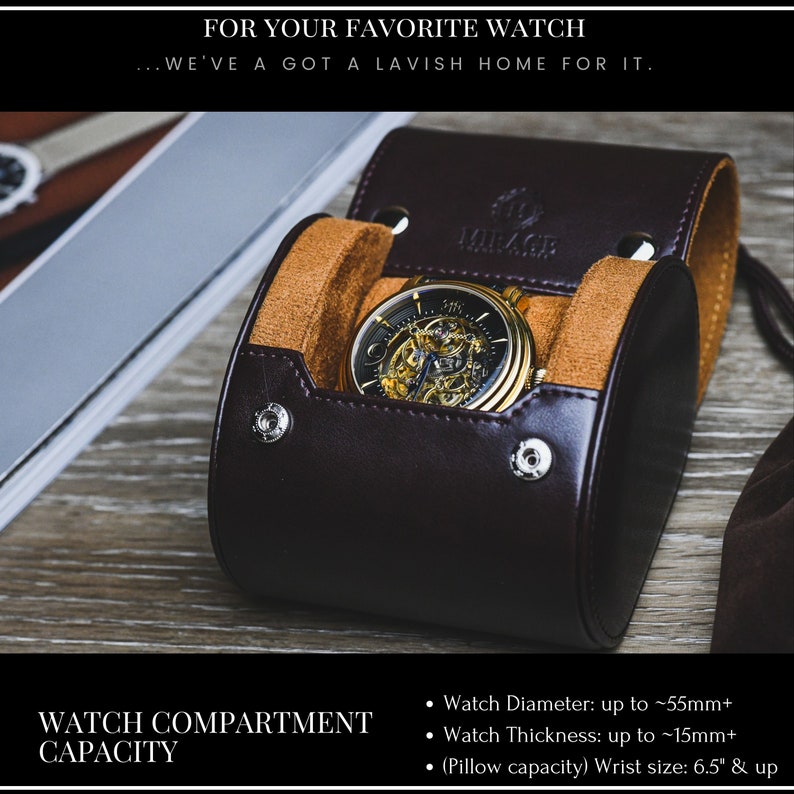 Single Watch Travel Case 1 Watch Case for Men Organizer Etsy