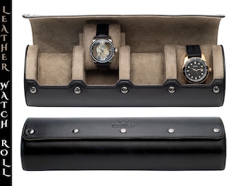 Mirage Watch Roll Luxury Watch Cases For Men Leather Watch Case