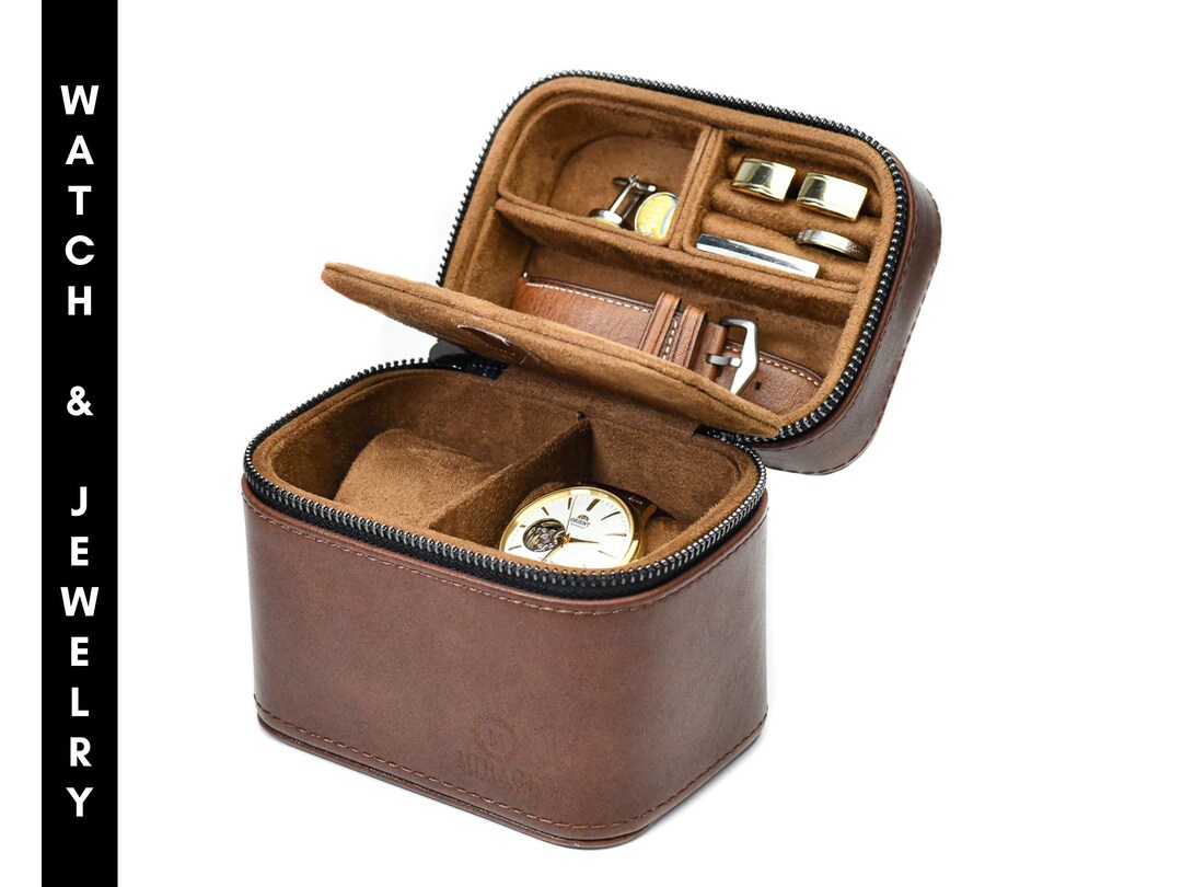 Watch Travel Case and Jewelry Travel Organizer Case for Men Watch Band
