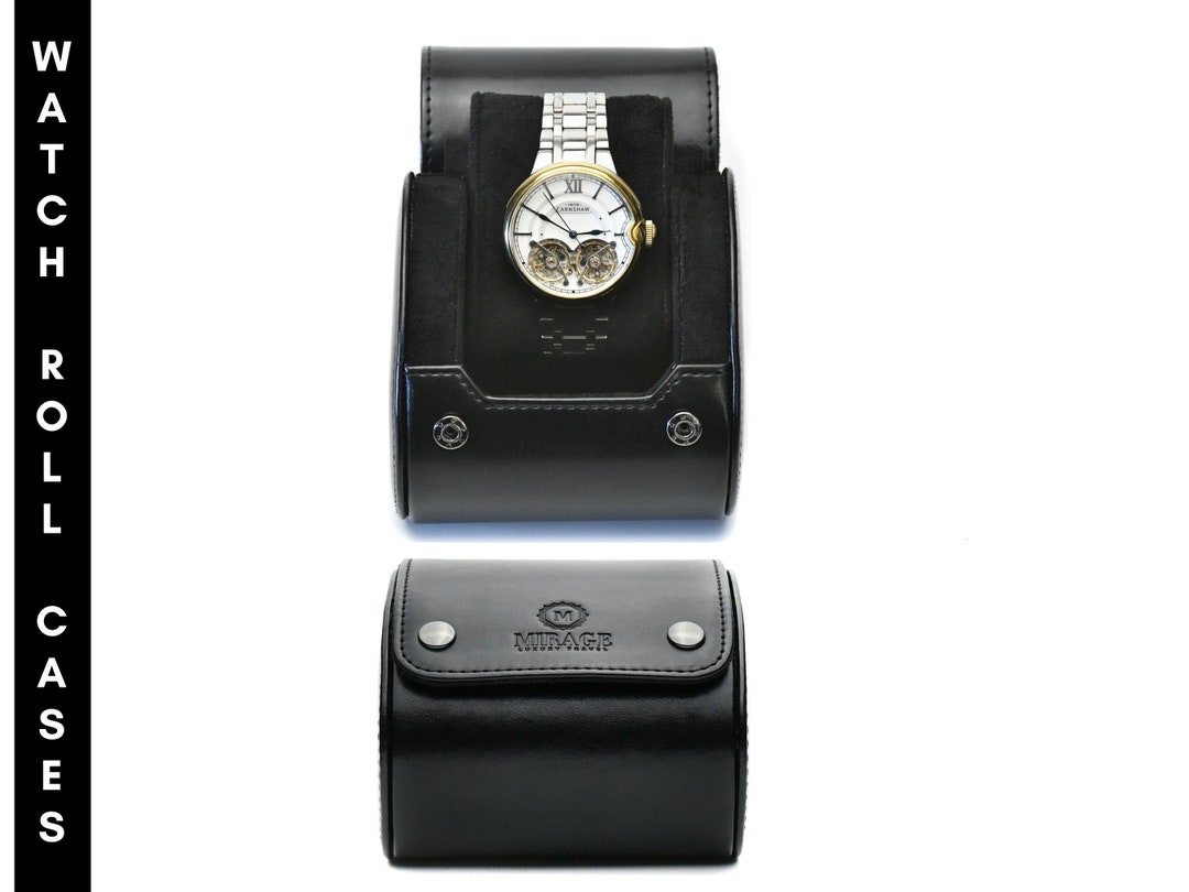 Single Watch Case 1 Watch Travel Case for Men personalized Watch Roll