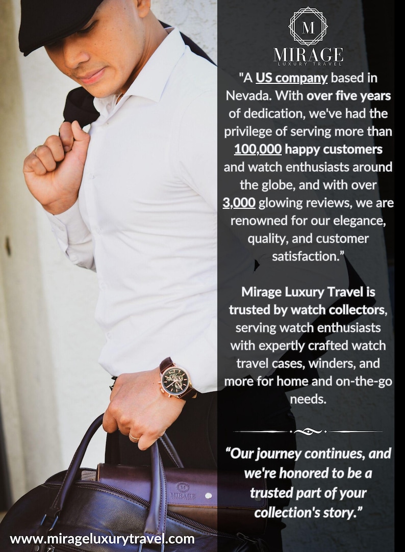 Luxus Uhrenbeweger Box Beste Uhrenbeweger für Automatikuhren Uhrenbeweger Safe Case Mirage Coffee Brown Uhrenbox für Männer Geschenke für Männer Bild 9