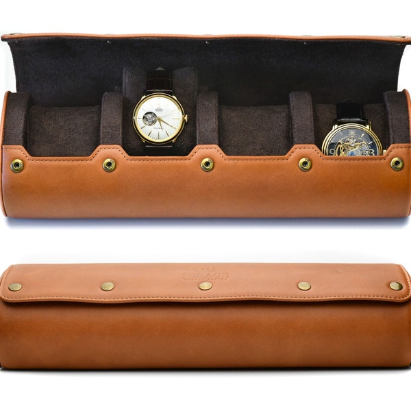 Brown Leather Watch Etsy