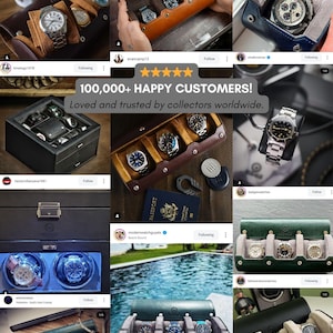 Luxus Uhrenbeweger Box Beste Uhrenbeweger für Automatikuhren Uhrenbeweger Safe Case Mirage Coffee Brown Uhrenbox für Männer Geschenke für Männer Bild 10