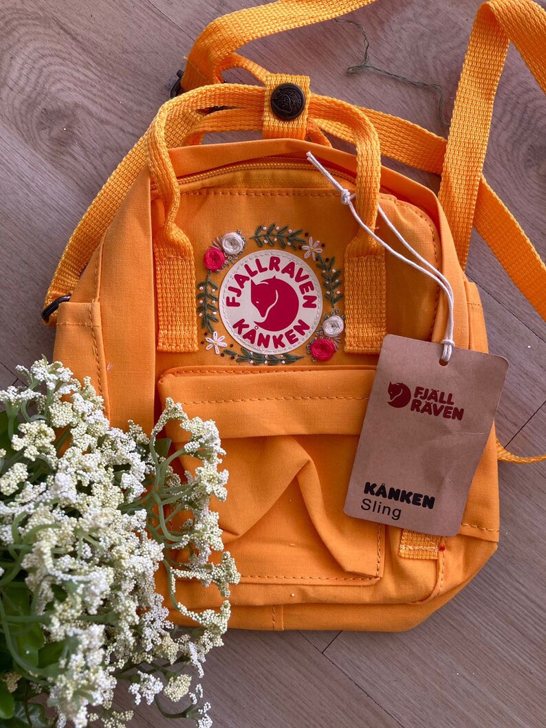 Fjallraven Kanken Sling Crossbody Bag Mini With Embroidery Etsy