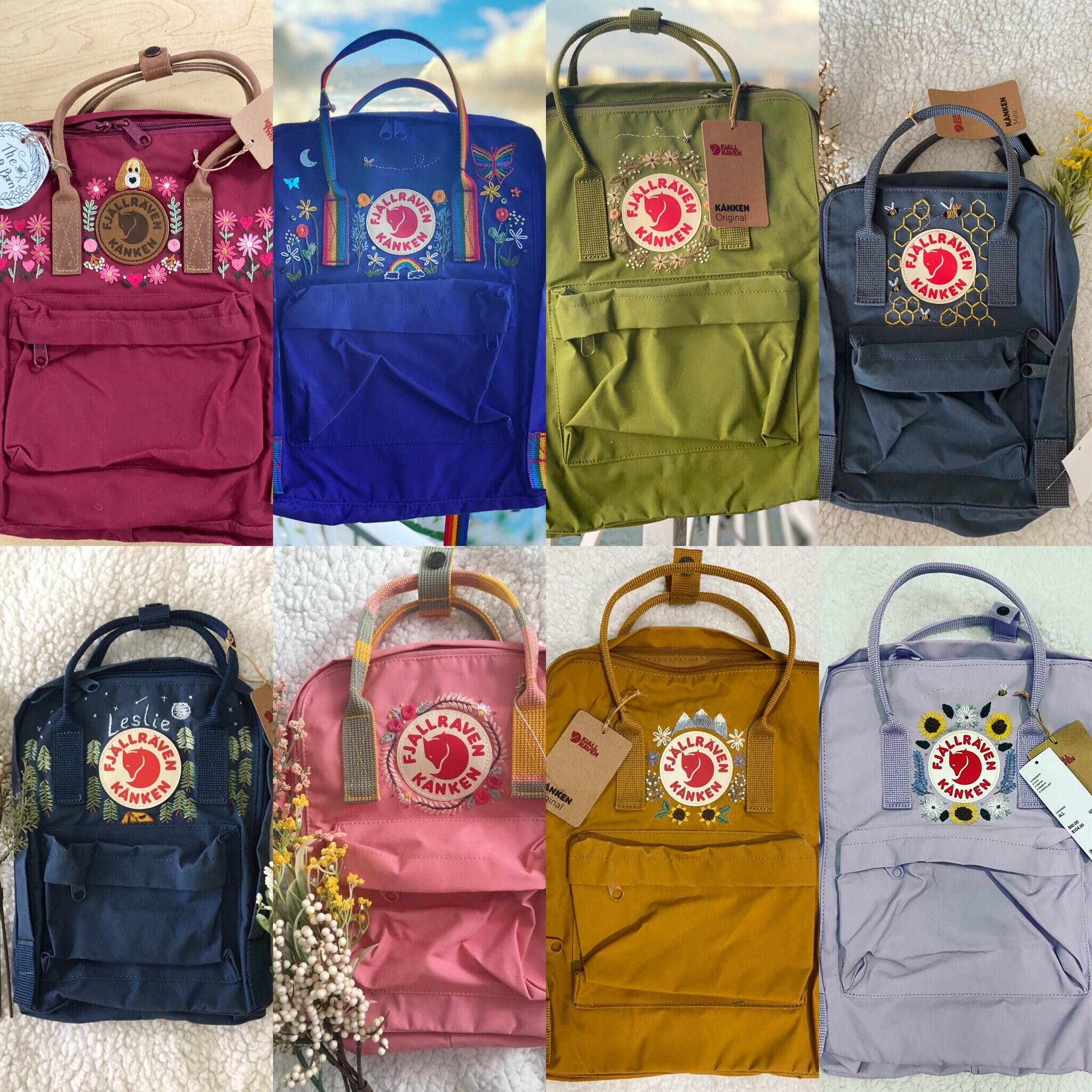 fjallraven kanken Classic backpack and embroidery design