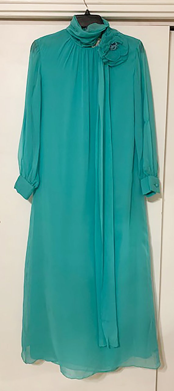 Vintage 70s Bill Blass Chiffon Formal