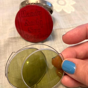 Vintage round clip on sunglasses in original box