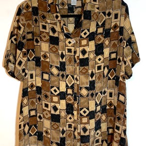 Vintage 90s silk print blouse