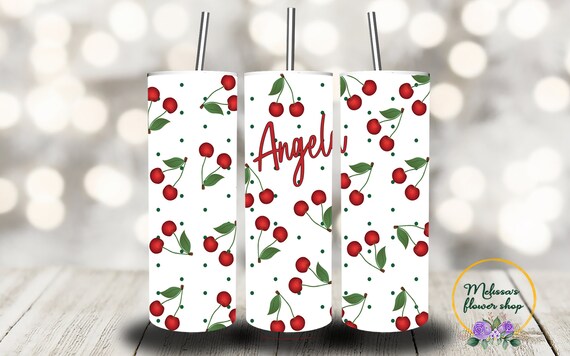 Cherry Tumbler Cup - 30 Oz Tumbler - Tumbler for Cherry - Woman Cherry Gift - Cherry Gift - Cherry Gifts for Girls - Red Cherry Accessory