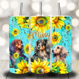 Long-haired Dachshund Tumbler - 30 OZ Tumbler - Dachshund Mom Gift - Mom Dachshund Gift - Doxie Mom Gift - Doxie Dog Tumbler Weenie Dog Gift