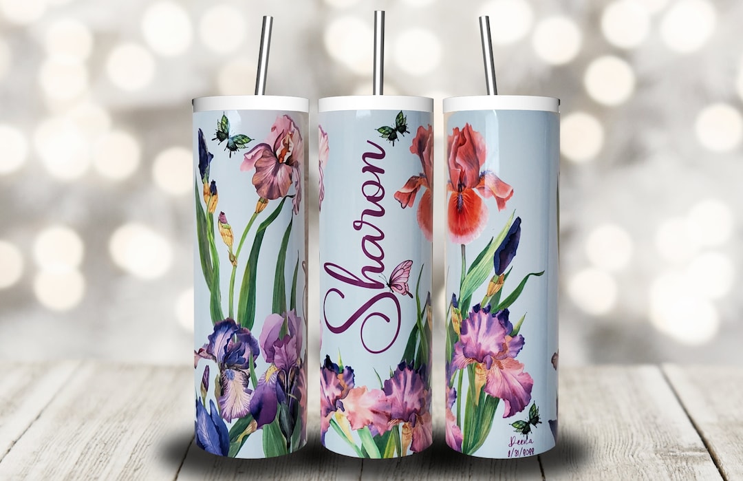 Iris Tumbler 30 OZ Tumbler Mom Iris Gift Iris Flower Gift Iris Gift