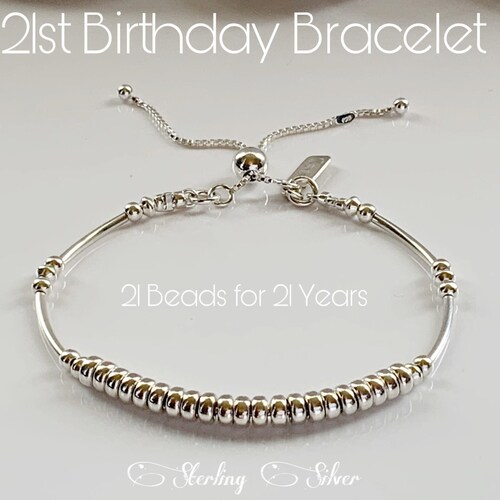 Sterling Silver Beaded Bracelet - Etsy 