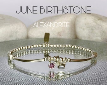 ★rosemont★ SILVER bracelet (June birthstone) RC0346 June Birthstone Bracelet, Alexandrite Jewelry, Cubic