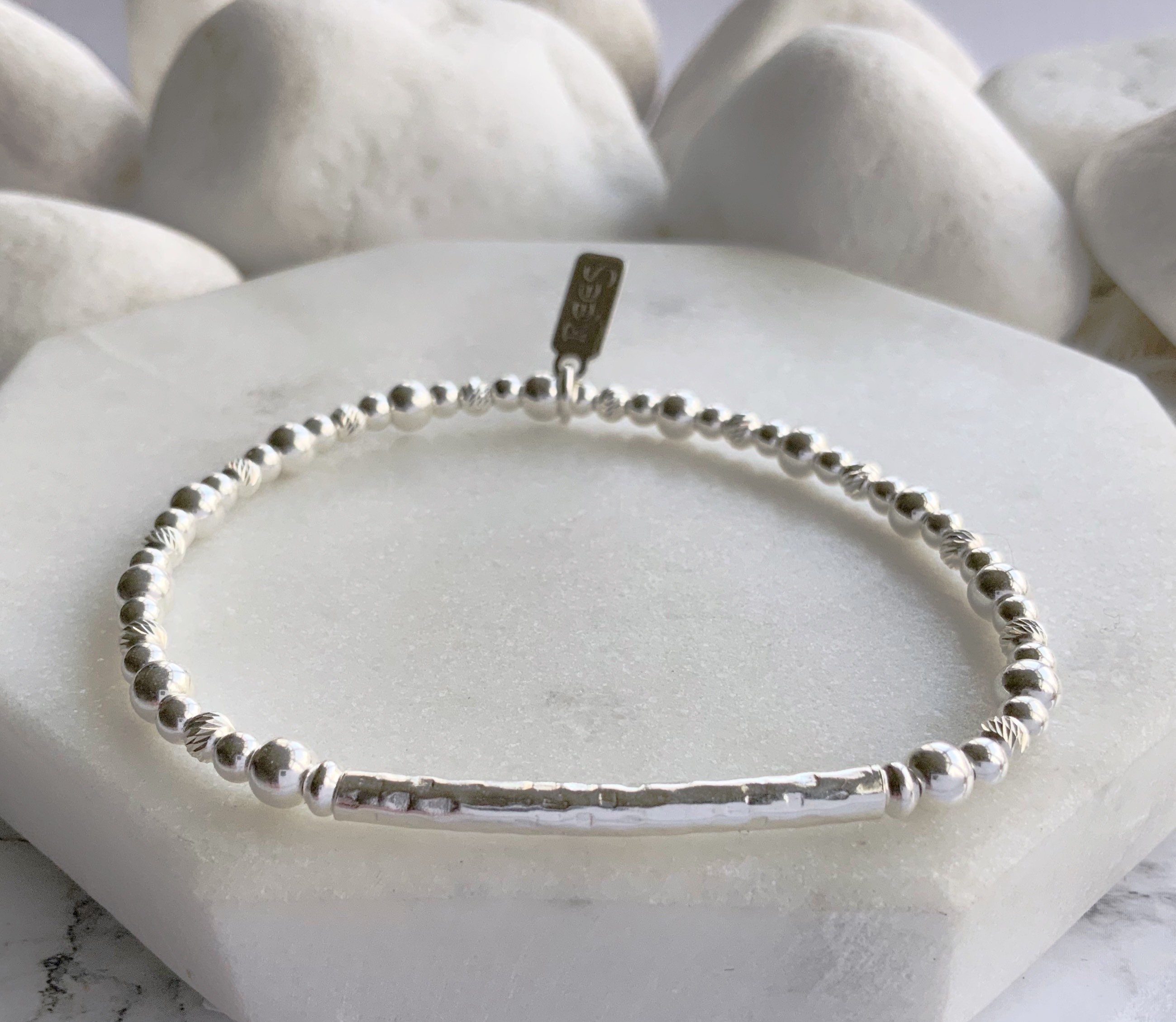 Silver Tube Bracelet - Etsy