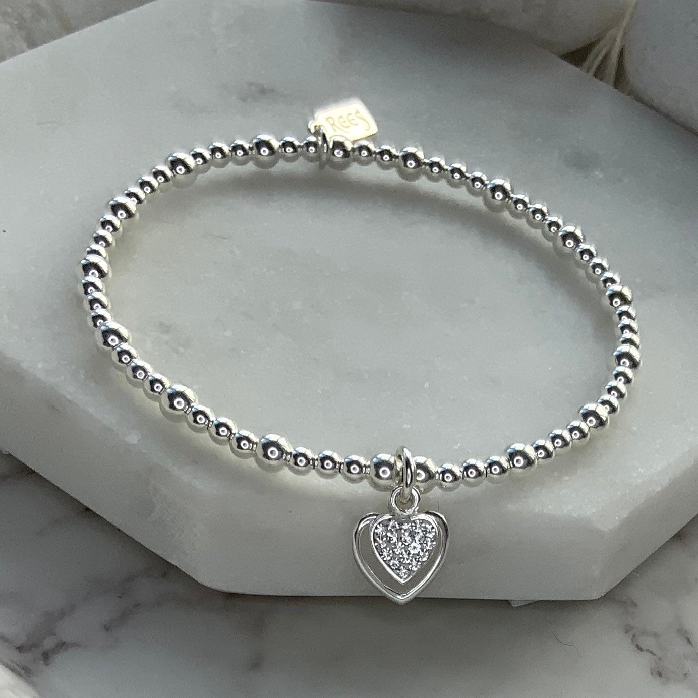 494. Pink Stone Beaded Wrap Bracelet