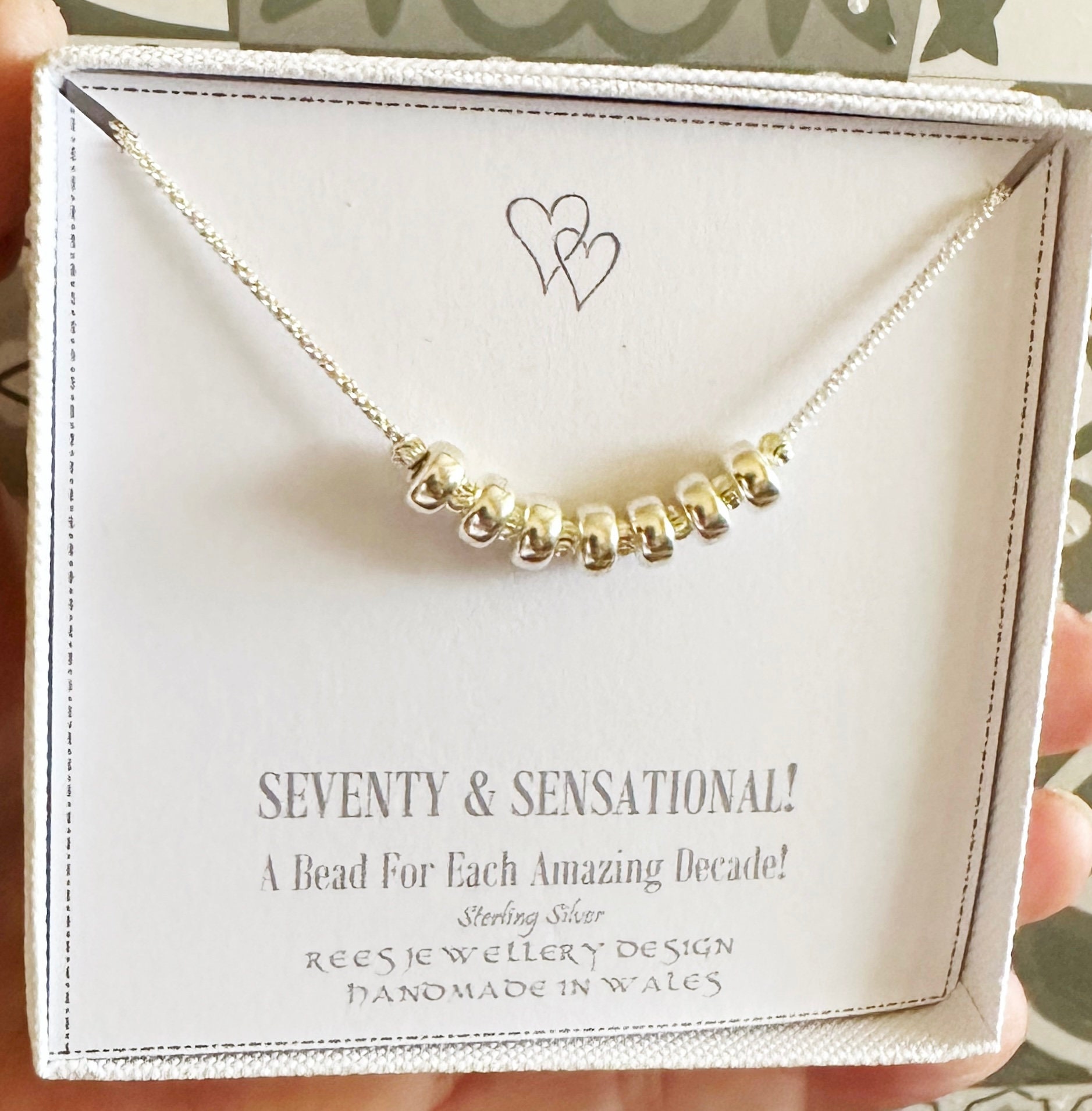 Sterling Silver 70th Birthday Necklace Gold Jewellery 70th Birthday Stone 70th Birthday Jewellery 70th