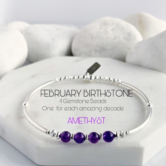 40th Birthday Gift for Women Amethyst & Sterling Silver - Etsy UK