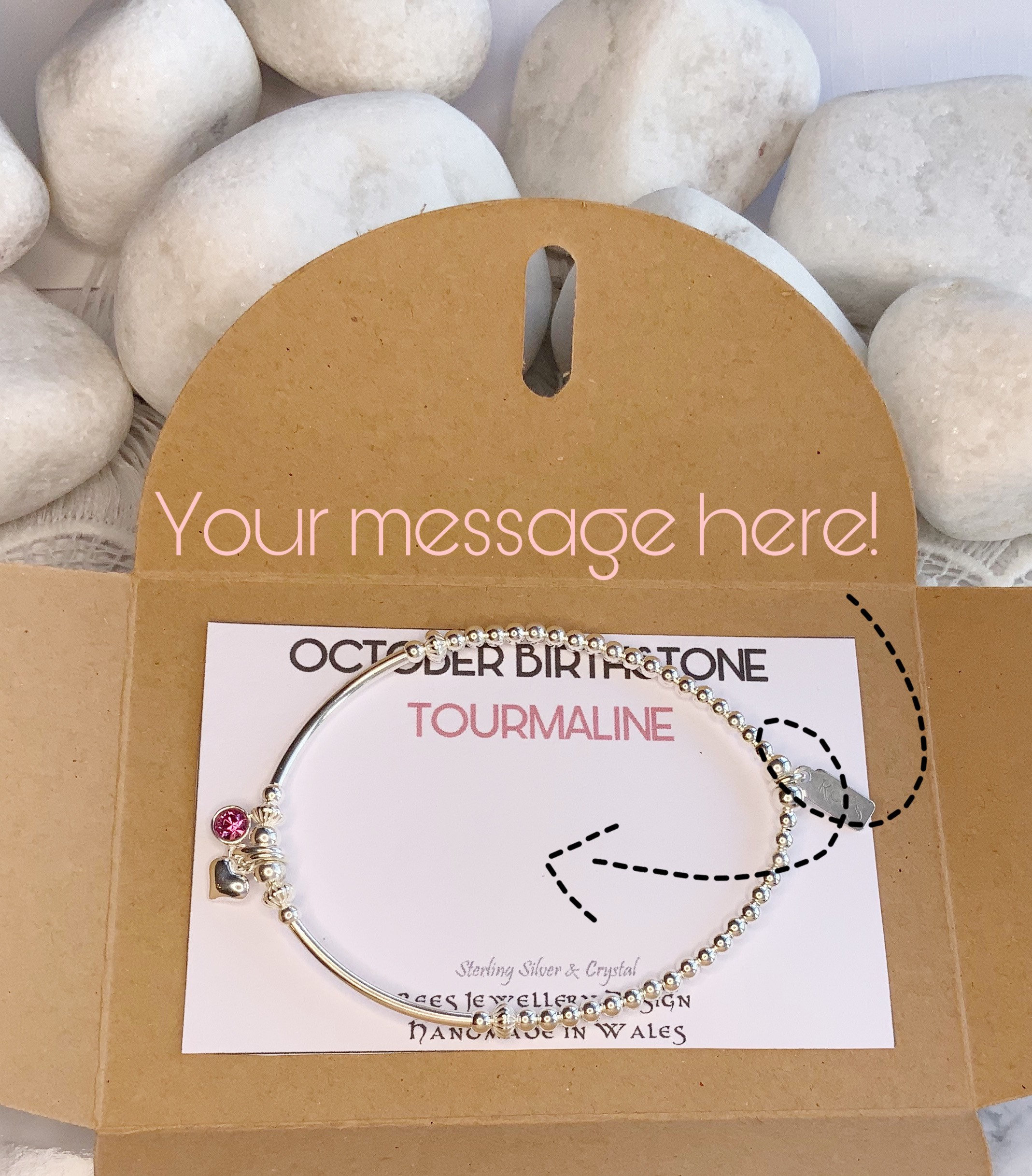 ★rosemont★ SILVER bracelet (October birthstone) RC0350 Silver October Birthstone Bracelet, Personalised Gifts for