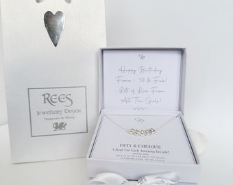 40th Birthday Gifts For Women, 925 Sterling Silver Dainty Four