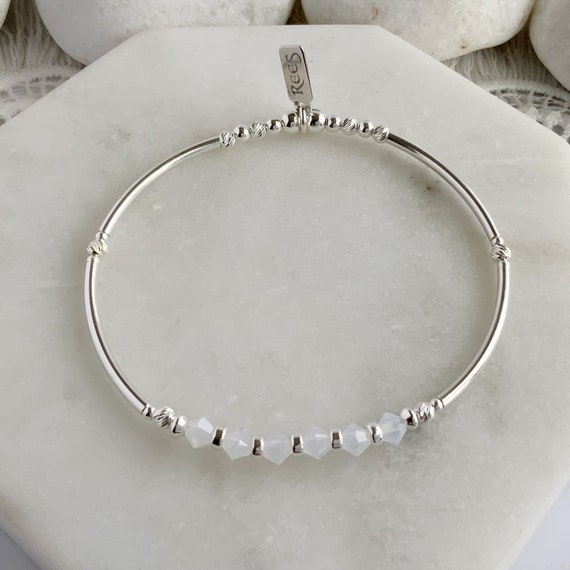 ★rosemont★ SILVER bracelet (October birthstone) RC0350 Sterling Silver October Birthstone Bracelet, Sterling Silver