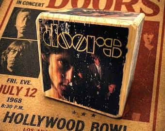 The Doors Wood Block – Jim Morrison Classic Rock Wall Decor – Music Lover Gift