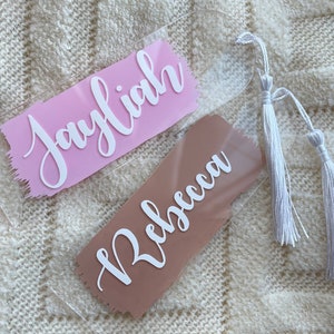 Name Bookmark, Customized book mark, hand painted book mark, Acrylic bookmark