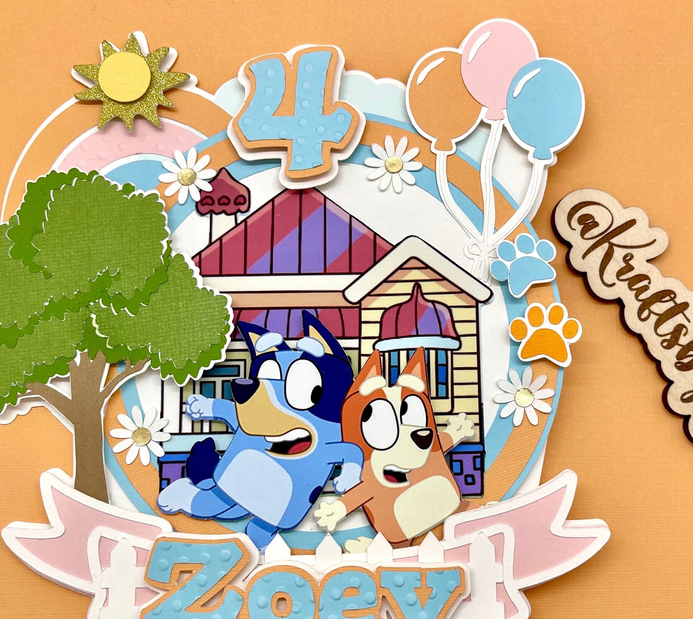 Blue Cake Topper