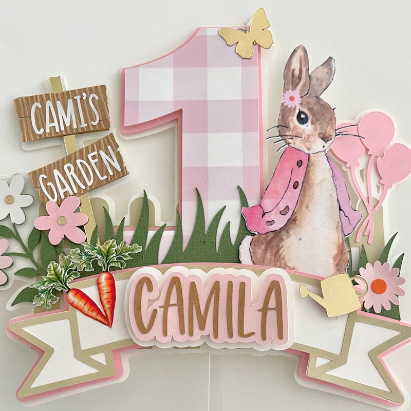 Rabbit Cake Topper - Etsy