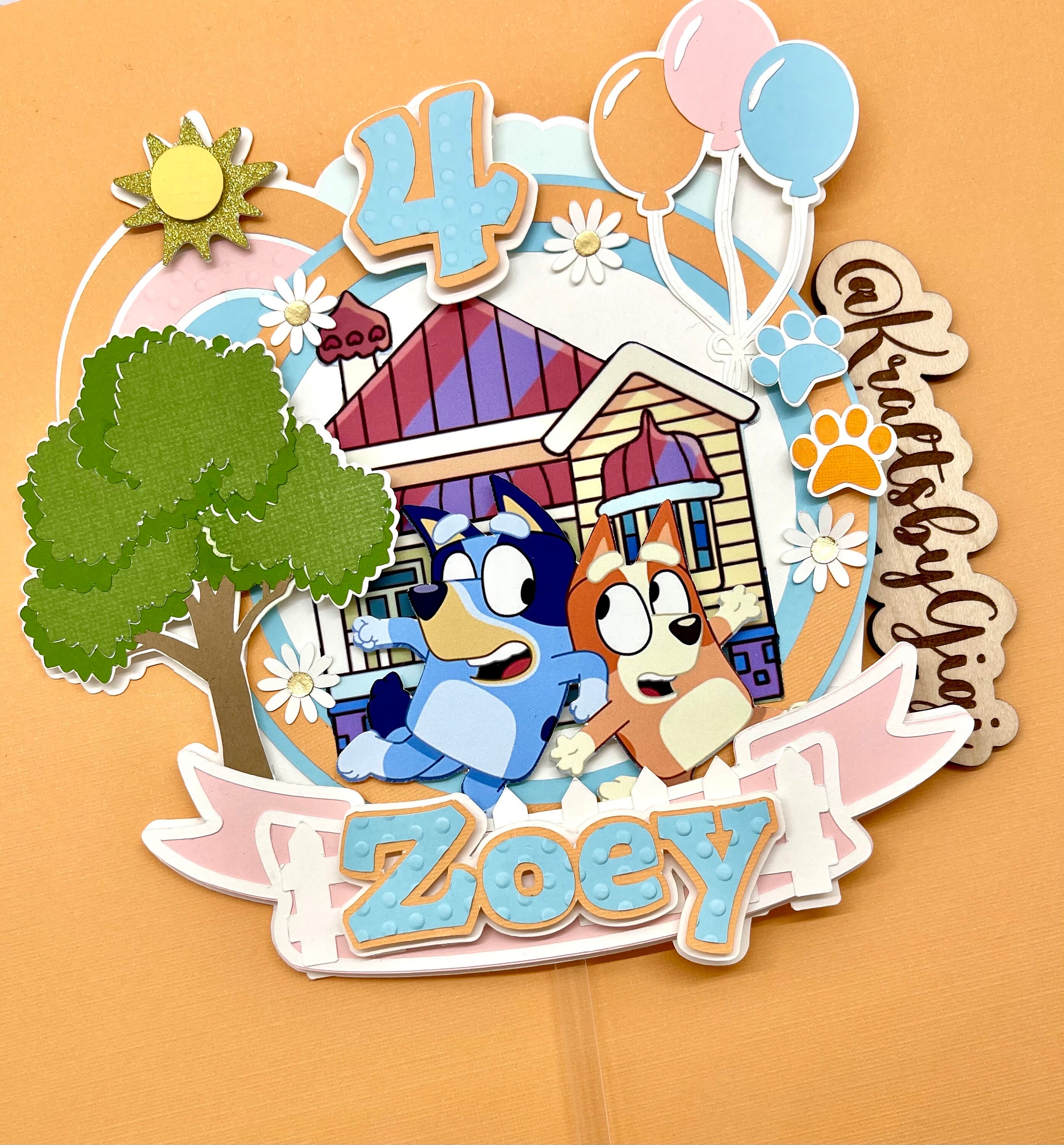 Blue Cake Topper