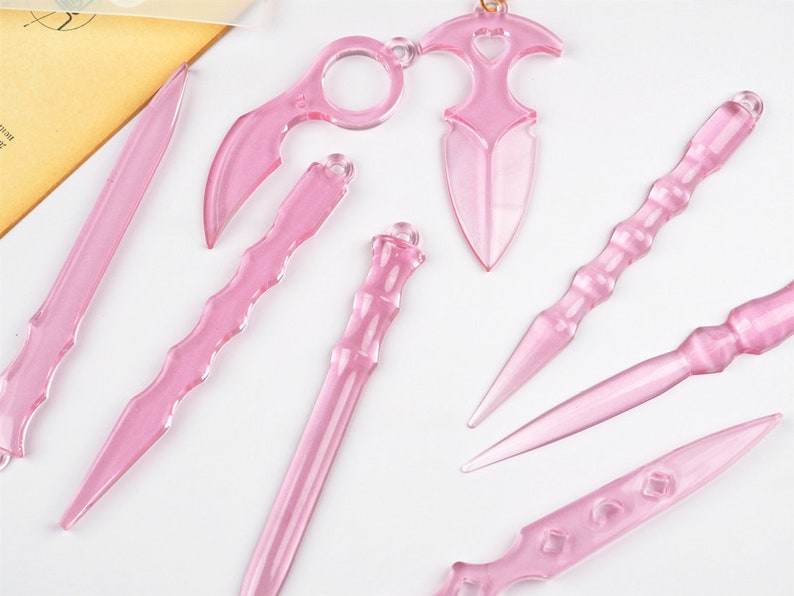 Self Defense Keychain Resin Mold sword dagger silicone molds Etsy