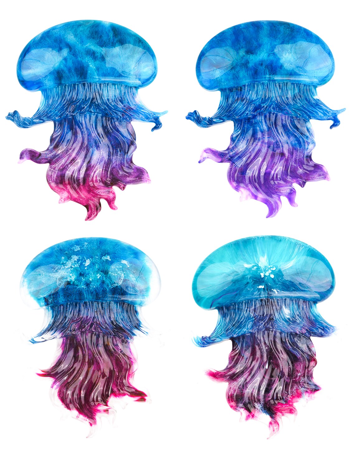 Jellyfish Resin Moldsocean Silicone Mold Silicone Marine Etsy