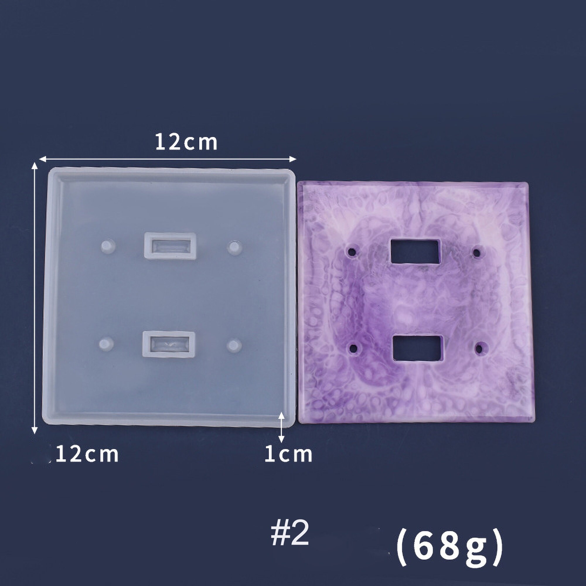 Square Light Switch Cover Mold Resin Double Switch Plate Etsy