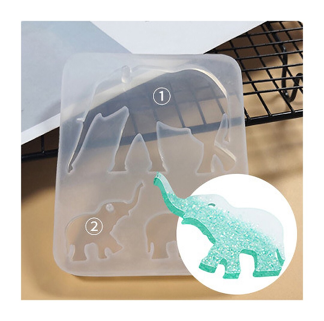 Elephant Resin Mold Baby Elephant Mold Silicone Elephant Etsy