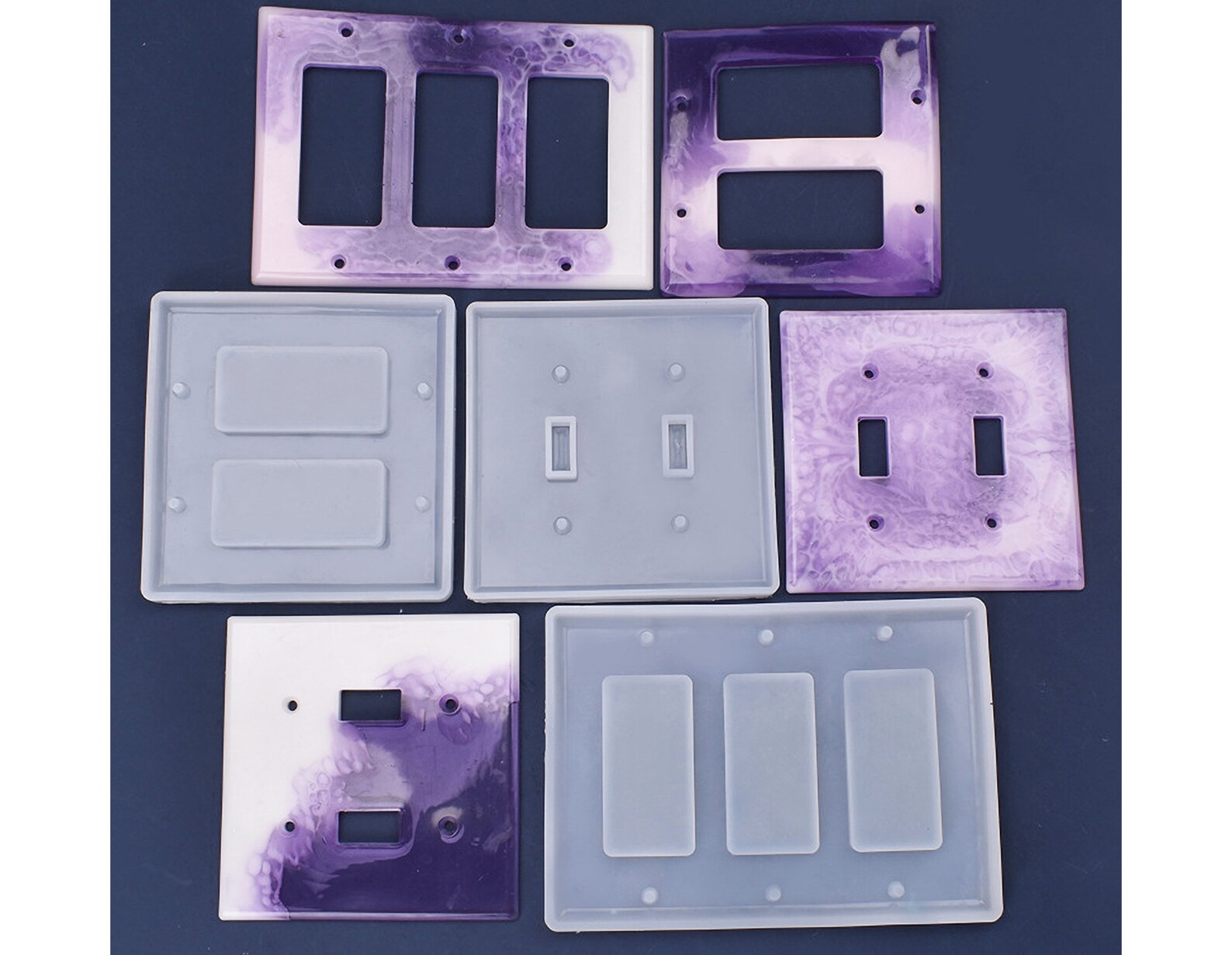 Square Light Switch Cover Mold Resin Double Switch Plate Etsy