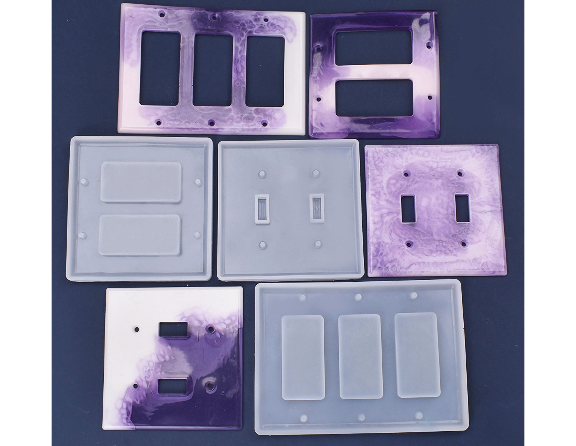 Square Light Switch Cover Mold Resin Double Switch Plate Etsy