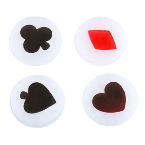 Cartes à jouer résine moule , jeu de silicone moule , carrés, cœurs, piques, clubs bijoux moule , boucle doreille de poker résine époxy , clubs anneau , image 3