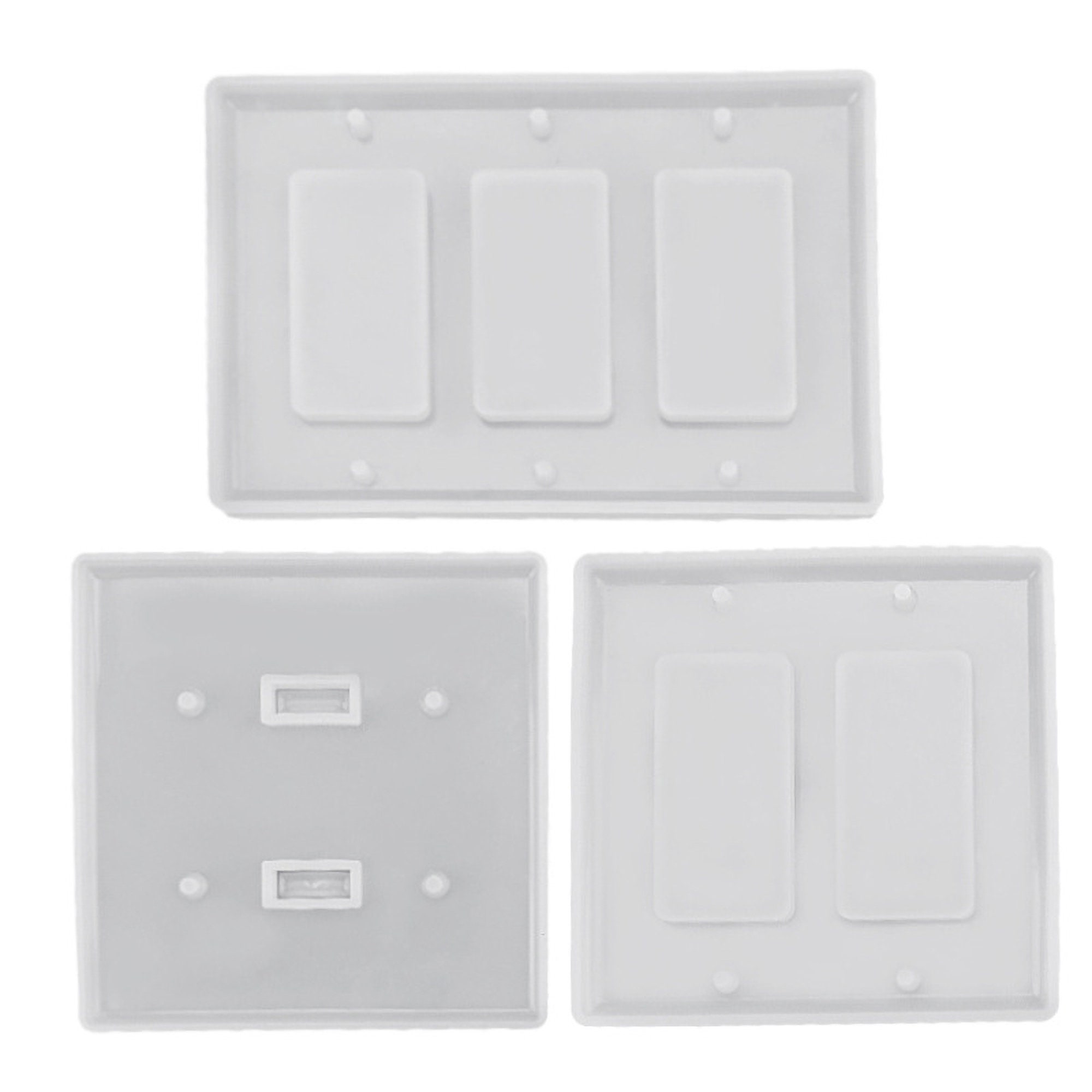 Square Light Switch Cover Mold Resin Double Switch Plate Etsy